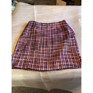 First Option Petite Skirt Size‎ 12P Pink Purple Acrylic Polyester Woven